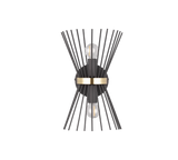 Aplique de pared Trio Rod LED negro y dorado 2700K 31cm R21532080