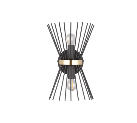 Aplique de pared Trio Rod LED negro y dorado 2700K 31cm R21532080