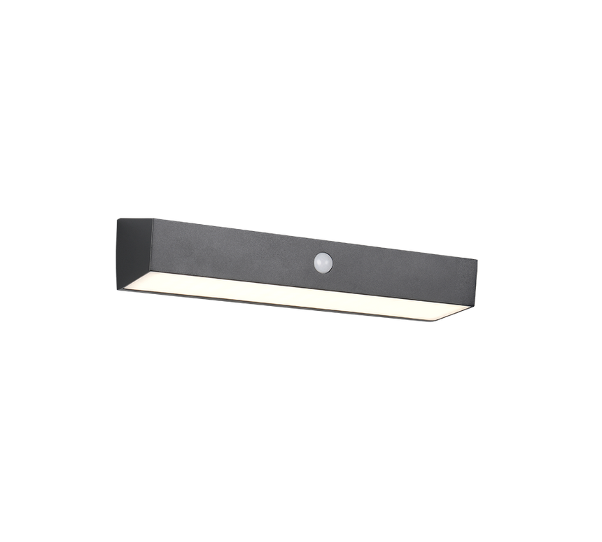 Aplique de exterior Trio Silves LED solar portátil negro 4000K con sensor USB IP44 R23306102