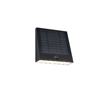 Aplique de exterior Trio Alvorada LED solar portátil negro 4000K con sensor USB IP44 R23326102