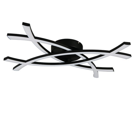 Aplique de pared Trio Pollock LED negro mate 3000K R23691132