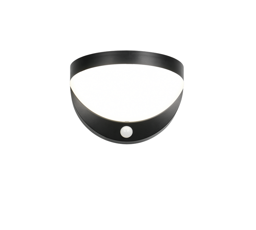 Aplique de exterior Trio Cobre LED negro mate solar 4000K IP44 R24716132