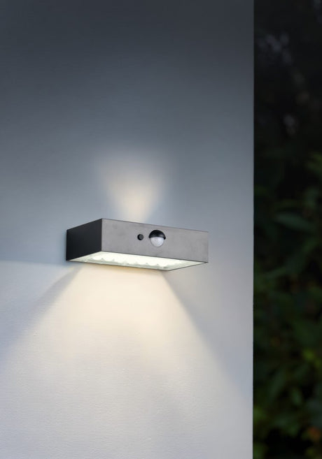Aplique de exterior Trio Elvas LED negro mate 4000K IP65 R25129632