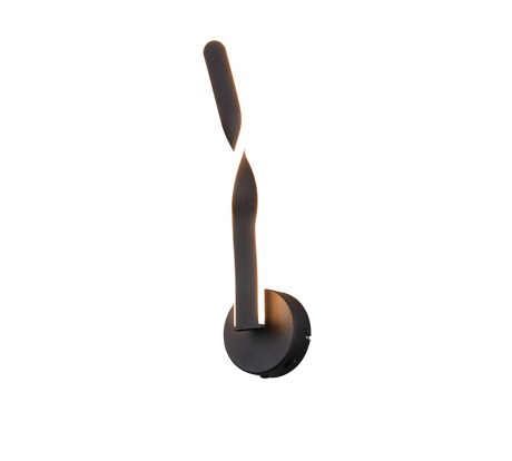 Aplique de pared Trio Ginko LED negro mate 3000K 45,5cm R25791732