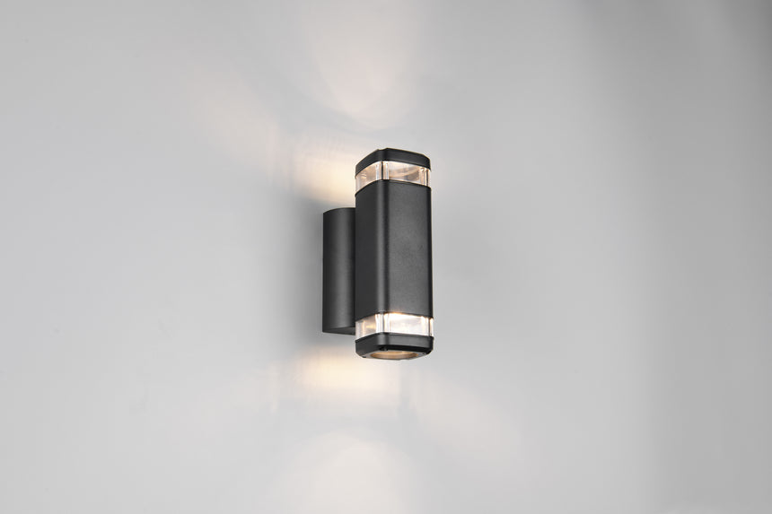 Aplique de exterior Trio Barcelos LED negro mate 3000K IP44 R26446232