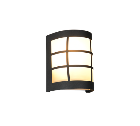 Aplique de exterior Trio Sintra acero inoxidable negro mate IP44 R26456132