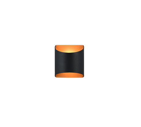 Aplique de pared Trio Samdel LED negro y dorado 3000K R26721080