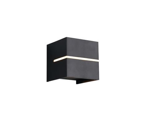 Aplique de exterior Trio Logrono LED negro mate 3000K IP44 R26751632