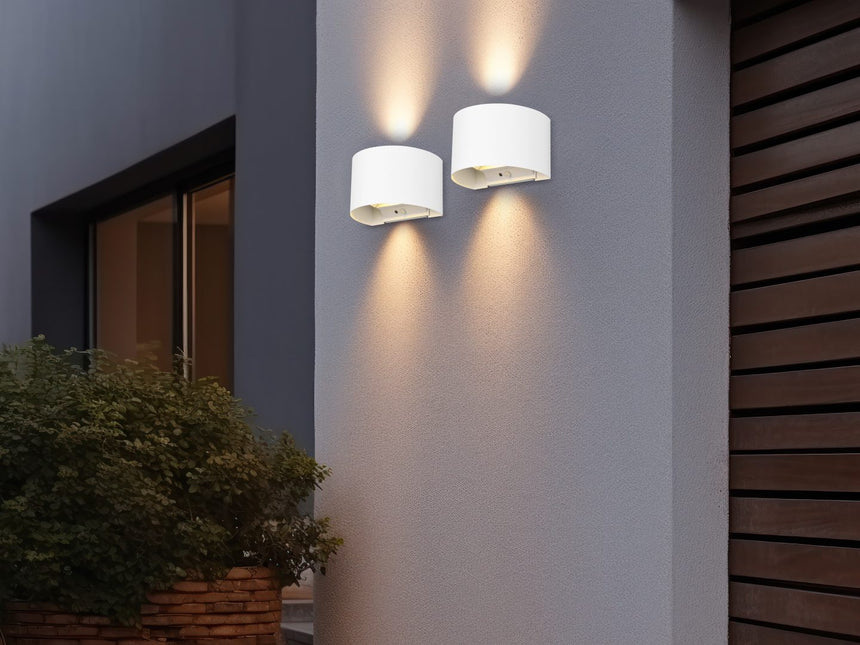 Aplique de exterior Trio Talent LED blanco mate 3000K regulable IP44 R27769131