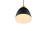 Trio Jagger Lámpara colgante de metal estera negra R30681032
