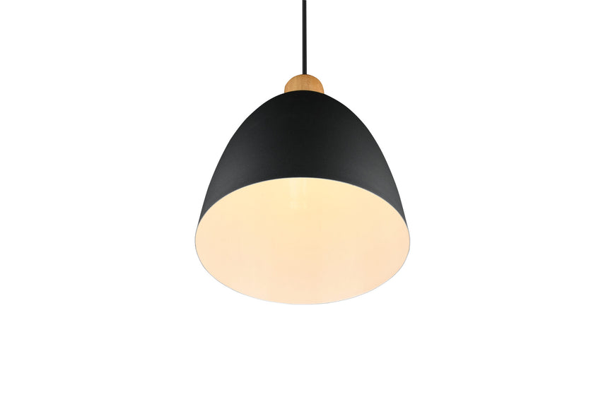 Trio Jagger Lámpara colgante de metal estera negra R30681032