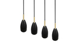 Trio Farin Lámpara colgante de metal estera negra R30694032