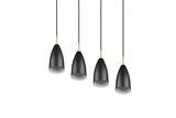 Trio Farin Lámpara colgante de metal estera negra R30694032