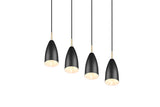Trio Farin Lámpara colgante de metal estera negra R30694032