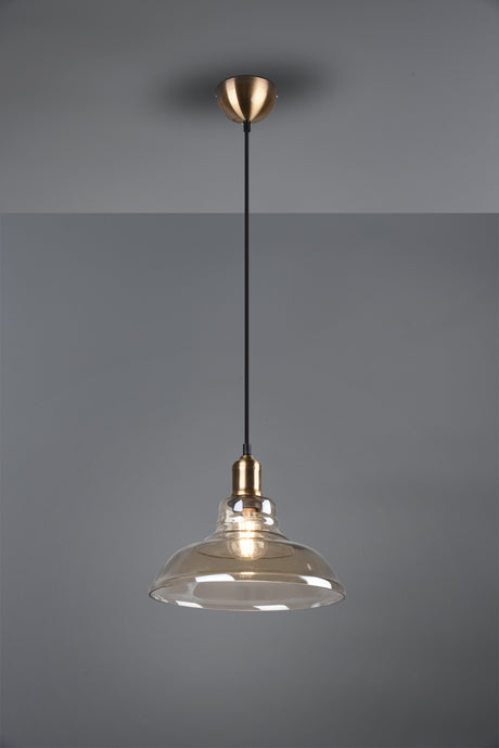 Lámpara de techo colgante Trio Aldo LED latón antiguo 2700K 150cm R30731004