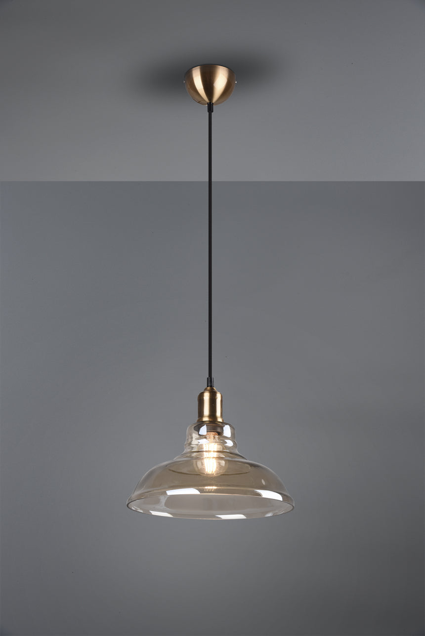 Lámpara de techo colgante Trio Aldo LED latón antiguo 2700K 150cm R30731004