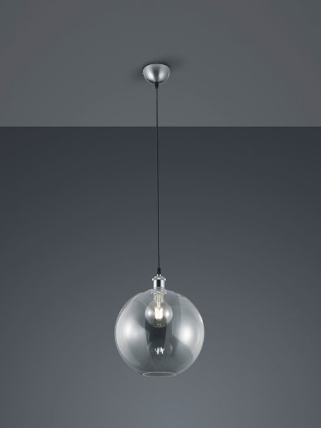 Lámpara de techo colgante Trio Dino LED níquel mate 2700K 150cm R30771007