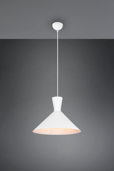 Lámpara de techo colgante Trio Enzo LED blanco mate 3000K 150cm R30781931