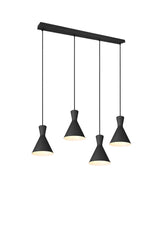 Trio Enzo Lámpara colgante de metal estera negra R30784032
