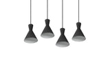Trio Enzo Lámpara colgante de metal estera negra R30784032