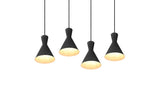Trio Enzo Lámpara colgante de metal estera negra R30784032