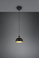 Lámpara de techo colgante Trio Punch LED negro mate 2700K 150cm R30811032