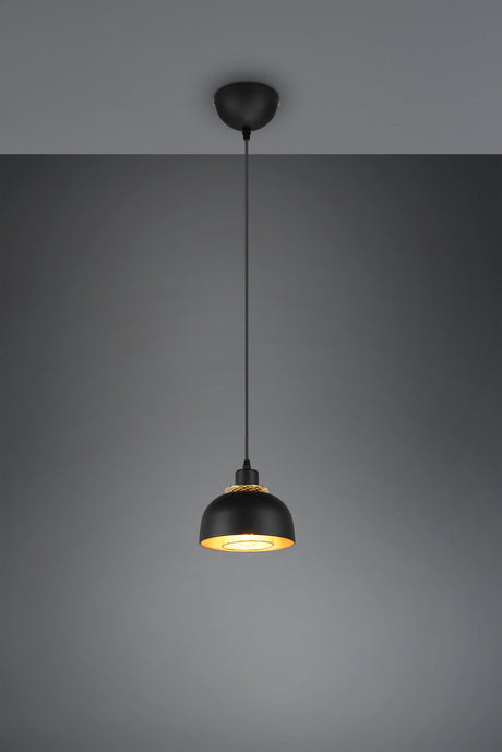 Lámpara de techo colgante Trio Punch LED negro mate 2700K 150cm R30811032