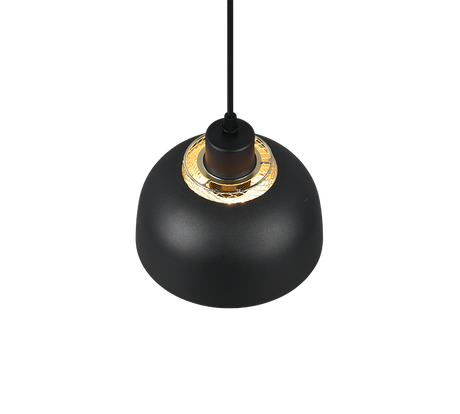Lámpara de techo colgante Trio Punch LED negro mate 2700K 150cm R30811032