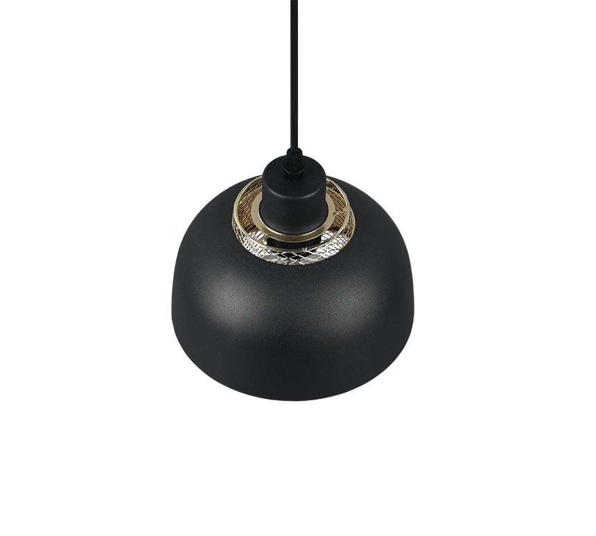 Lámpara de techo colgante Trio Punch LED negro mate 2700K 150cm R30811032