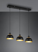 Lámpara de techo colgante Trio Punch LED negro mate 2700K 150cm R30813032