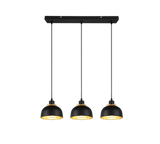 Lámpara de techo colgante Trio Punch LED negro mate 2700K 150cm R30813032