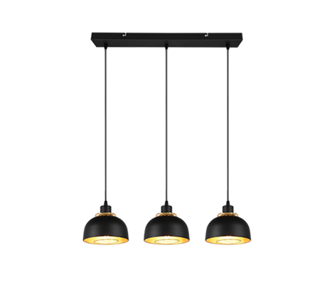 Lámpara de techo colgante Trio Punch LED negro mate 2700K 150cm R30813032