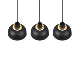 Lámpara de techo colgante Trio Punch LED negro mate 2700K 150cm R30813032