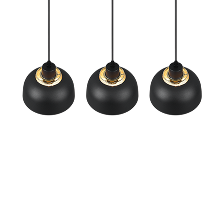 Lámpara de techo colgante Trio Punch LED negro mate 2700K 150cm R30813032