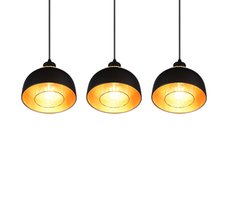 Lámpara de techo colgante Trio Punch LED negro mate 2700K 150cm R30813032