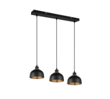 Lámpara de techo colgante Trio Punch LED negro mate 2700K 150cm R30813032