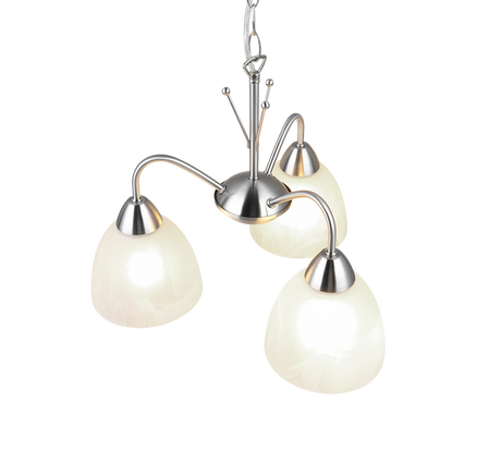 Lámpara de techo colgante Trio Dobby LED níquel mate 3000K 150cm R31053007