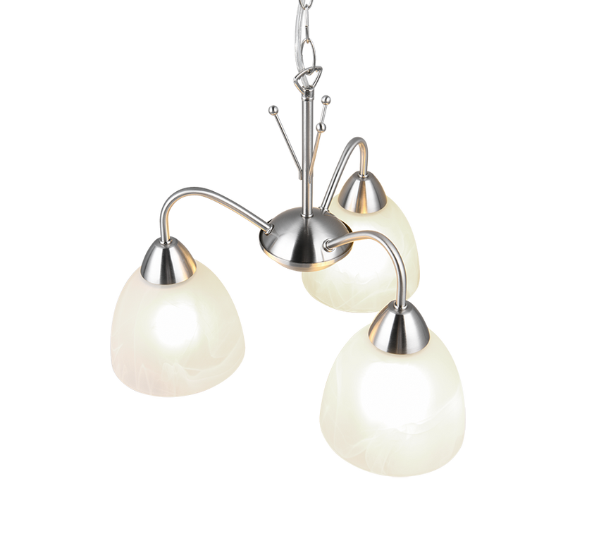 Lámpara de techo colgante Trio Dobby LED níquel mate 3000K 150cm R31053007