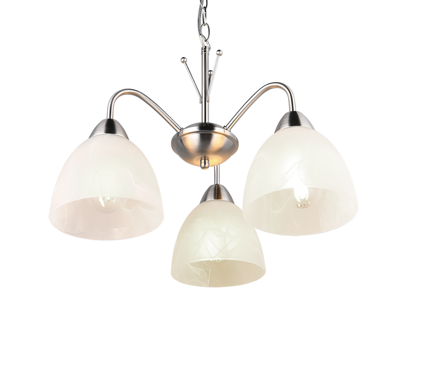 Lámpara de techo colgante Trio Dobby LED níquel mate 3000K 150cm R31053007
