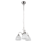 Lámpara de techo colgante Trio Dobby LED níquel mate 3000K 150cm R31053007