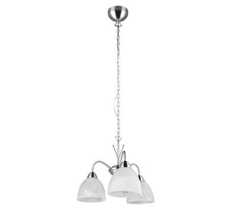 Lámpara de techo colgante Trio Dobby LED níquel mate 3000K 150cm R31053007