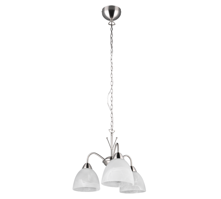 Lámpara de techo colgante Trio Dobby LED níquel mate 3000K 150cm R31053007