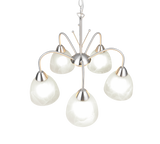 Lámpara de techo colgante Trio Dobby LED níquel mate 3000K 150cm R31055007