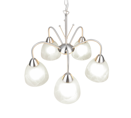 Lámpara de techo colgante Trio Dobby LED níquel mate 3000K 150cm R31055007