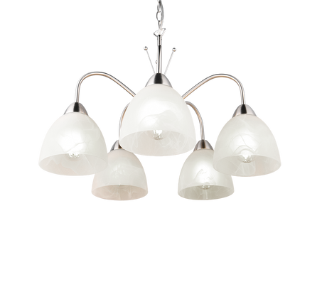 Lámpara de techo colgante Trio Dobby LED níquel mate 3000K 150cm R31055007