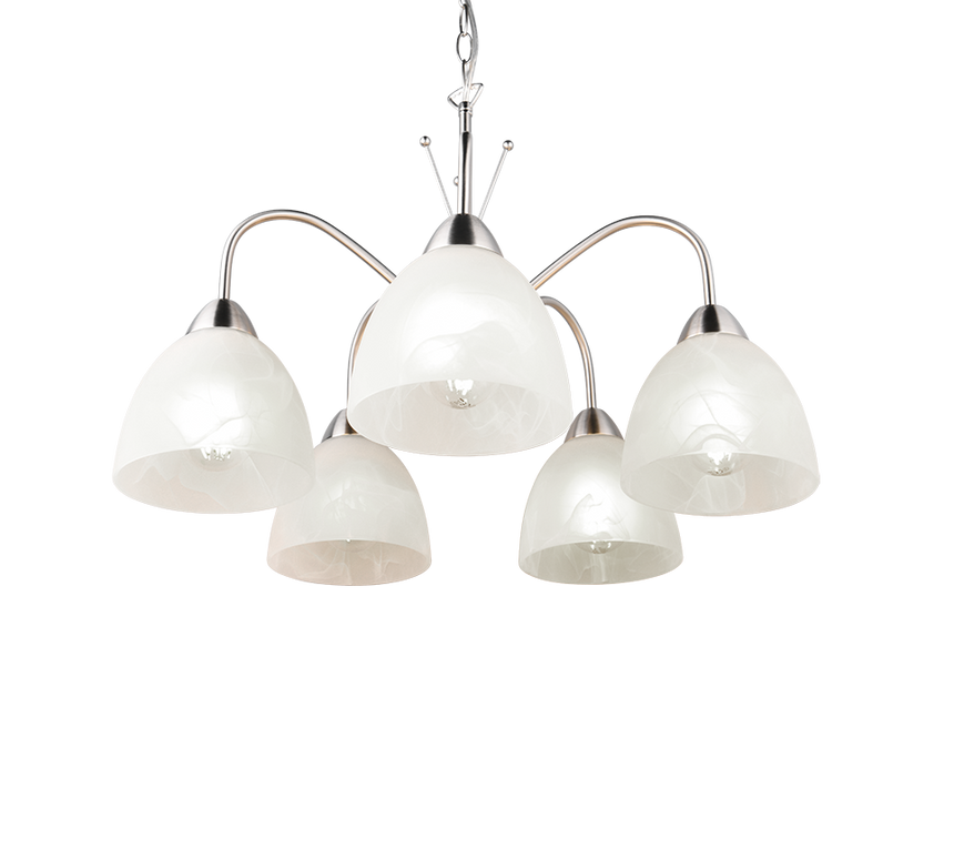 Lámpara de techo colgante Trio Dobby LED níquel mate 3000K 150cm R31055007