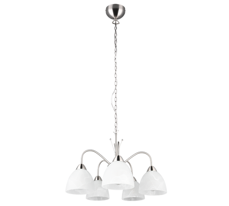Lámpara de techo colgante Trio Dobby LED níquel mate 3000K 150cm R31055007