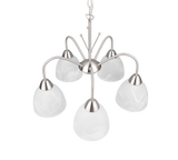 Lámpara de techo colgante Trio Dobby LED níquel mate 3000K 150cm R31055007