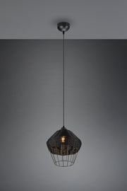 Lámpara de techo colgante Trio Borka negro 150cm R31261902