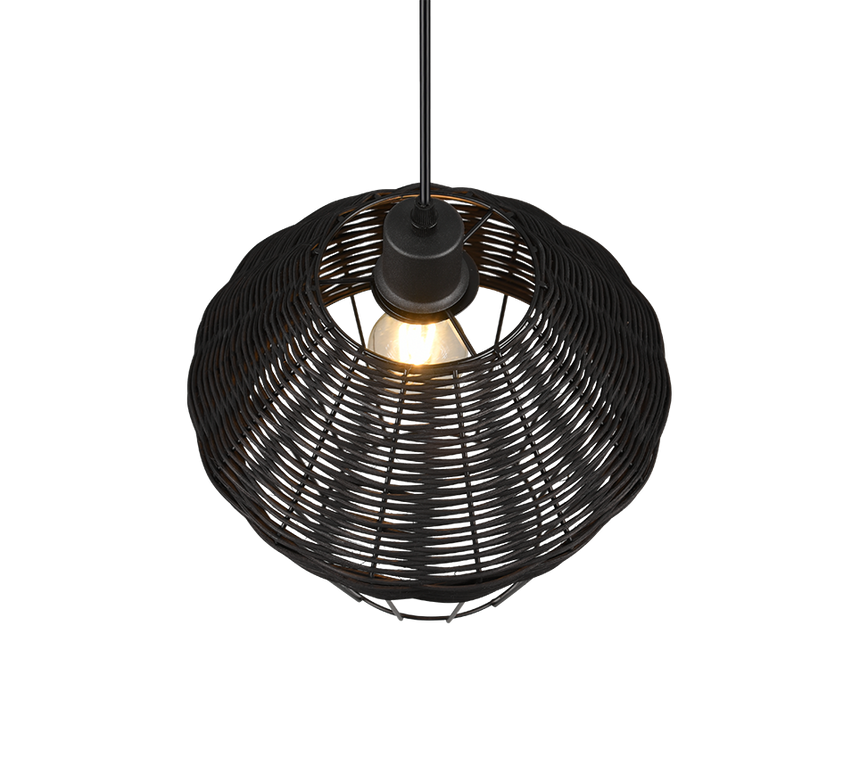 Lámpara de techo colgante Trio Borka LED negro 2700K 150cm R31261902